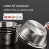 Chahua 304 Stainless Steel Basin & Sieve 2-Piece Set, 38cm
