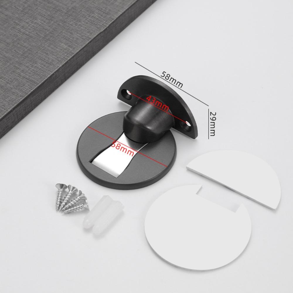 No Drilling Adjustable Door Stop Zinc Zinc Zinc Alloy Invisible Door Stop Non-Punch Door Holder  Bedroom