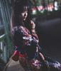 Japanese Hell Girl Long Floral Black [Lady Lazy] Clothes, Cosplay, Yukata, Pattern, Furisode, (S)