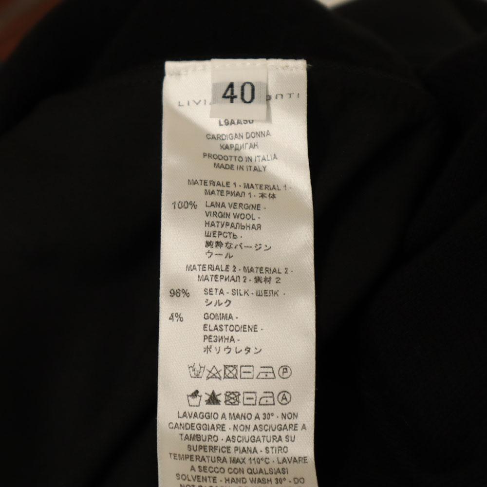 LIVIANA CONTI Made in Italy Wool Blend Long sleeve cardigan 40 black Women Used