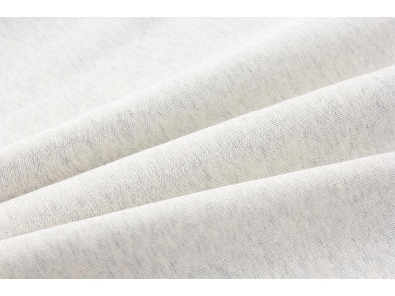 Men's Heavyweight White-Gray Fleece Hoodie: Autumn/Winter Loose Fit, Round Neck Long-Sleeve Pullover