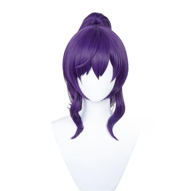 Anime Cosplay Wig, Asahina Mafuyu Purple Ponytail High-Temperature Fiber Synthetic Hairpiece