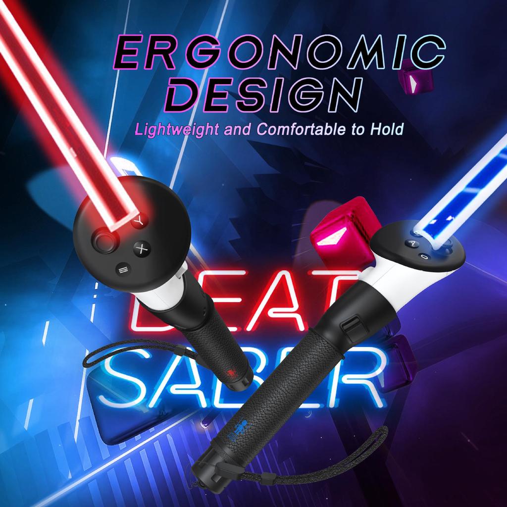 2-Section VR Lightsaber Golf Accessories for MetaQuest 3/Quest 3 Controllers