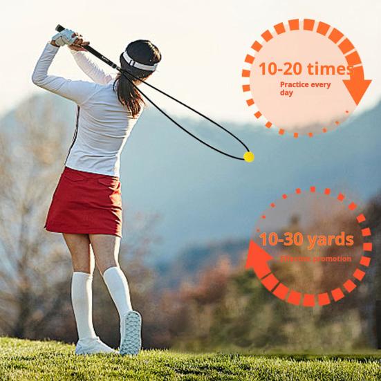 Antrenor cu Coardă pentru Swingul de Golf Ajutor pentru Antrenamentul Swingului de Golf Asistență pentru Exerciții de Încălzire Corector de Postură Echipament pentru Practica Vitezei la Golf
