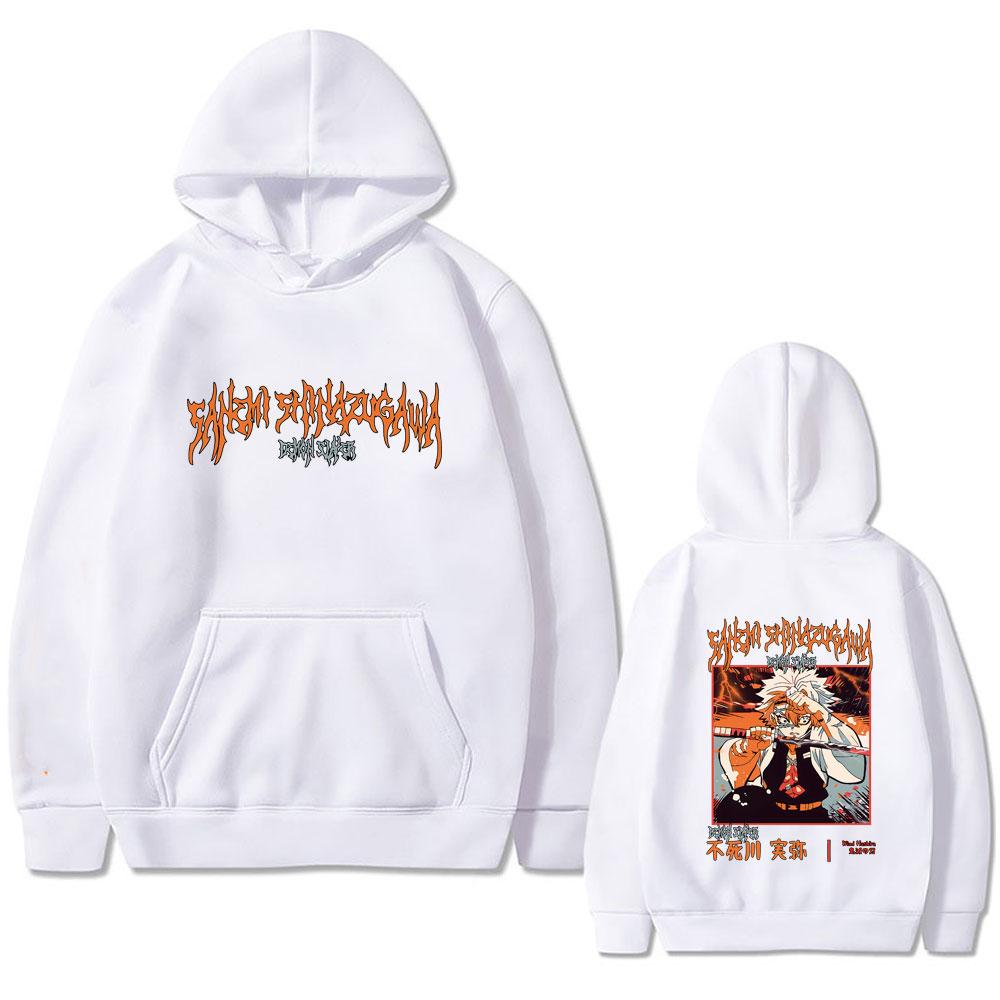 Anime Demon Slayer Shinazugawa Sanemi Graphic Hoodie Men Women High Quality Fleece Hoodies Vintage Hooded Sweatshirt