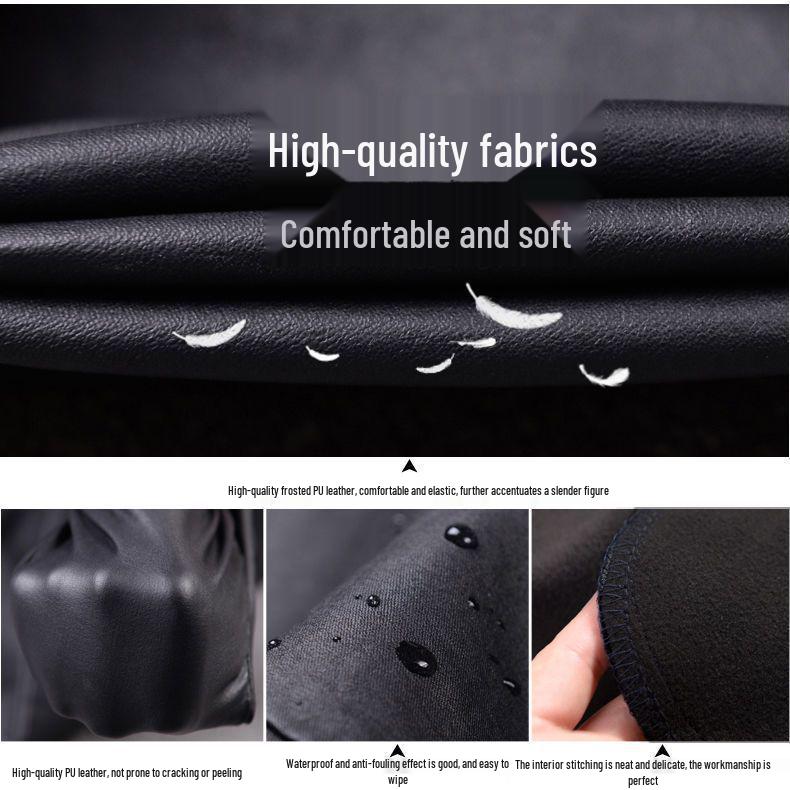 Women's Winter Thickened Matte Leather Pants with Velvet Lining - 2025 Collection
