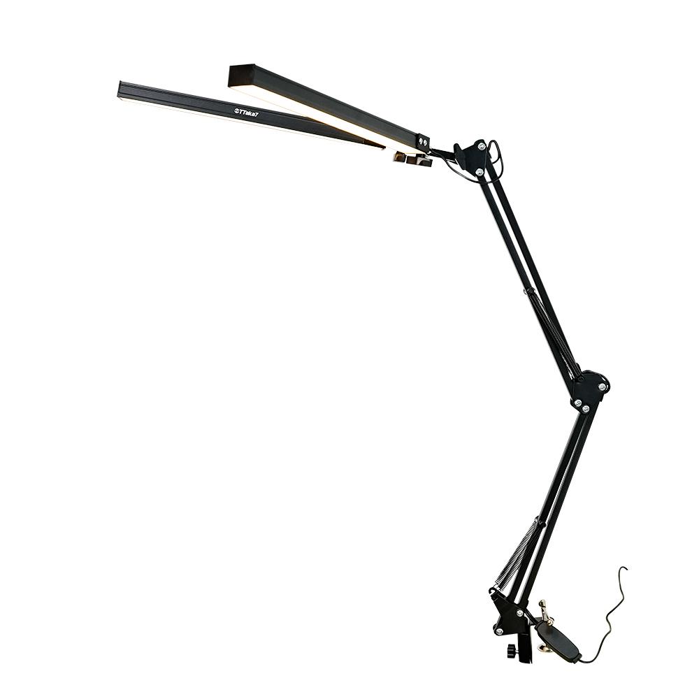 Desk lamp,LED desk lamp with rocker arm,adjustable Angle,10 brightness levels,3 lighting modes,fixture,eye-protecting learning