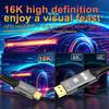 16K USB C To DP 2.1 Cable Type-C To DisplayPort Cord 54Gbps Bandwidth 16K@30Hz 8K@60Hz, Compatible with Thunderbolt 3/4 MacBook Laptop PC TV Projector