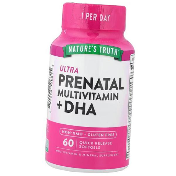 

Vitamins for pregnant women, Ultra Prenatal Multivitamin + DHA, Nature s Truth (36509056) 60softgels