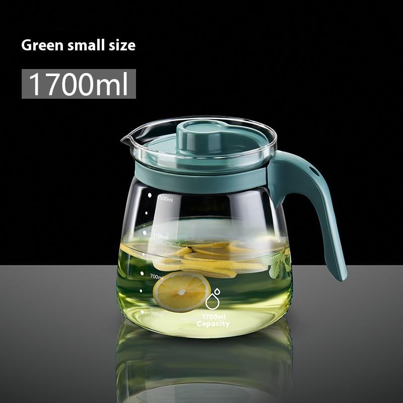 Summer Large Capacity Refrigerator Tea Kettle Tea Separation Cold Kettle Glass High Temperature Flower Teapot Brewing Tea