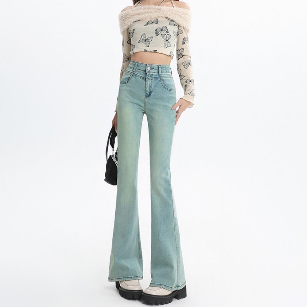 

Versatile American retro high-waisted slim-fitting jeans women s summer new trousers high street tide XL