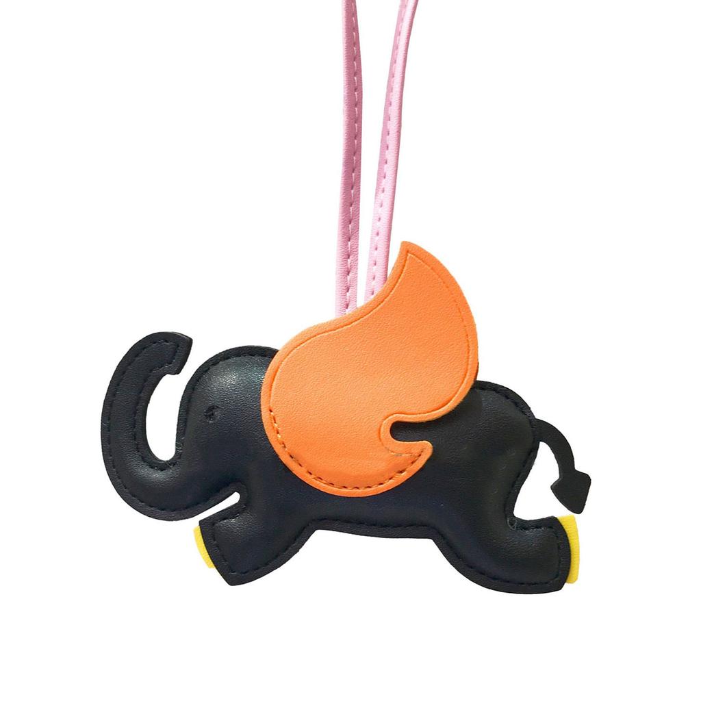 Niedlicher Schlüsselanhänger mit Elefanten-Taschenanhänger, schicke Schlüsselanhänger aus PU-Leder, Handy-Gurte, stilvoller Schlüsselanhänger für Modebegeisterte