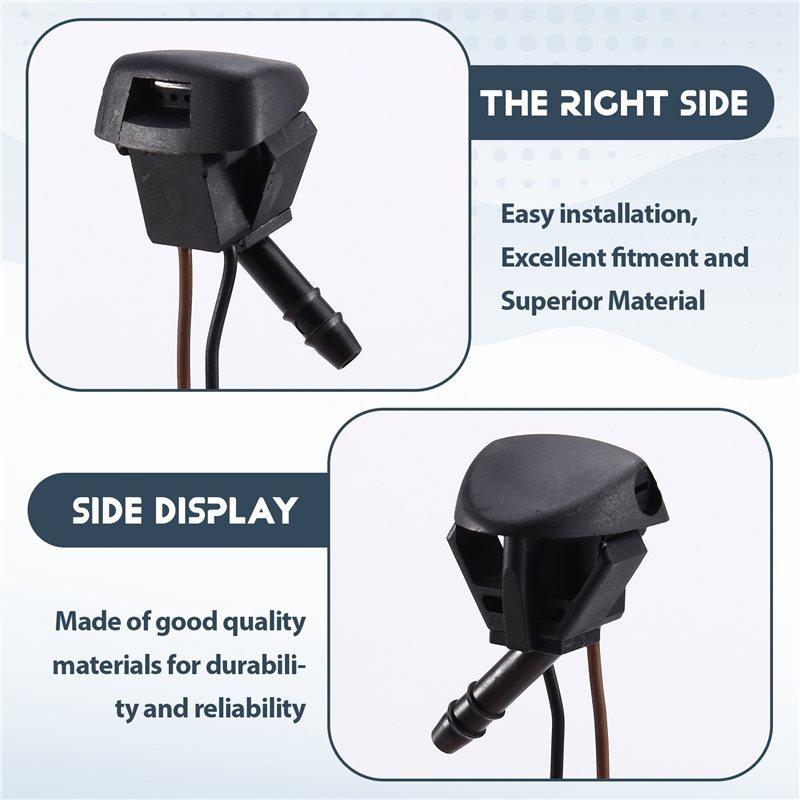2X 735316329 46765851 Windshield Washer Nozzle Jet With Heating For FAIT STILO 2001-2007 Alfa Romeo 147 Windscreen Jet