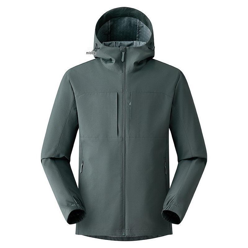 Men's Trendy Autumn Hooded Jacket: Windproof & Waterproof for Mountaineering & Casual Wear.