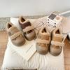 Winter New Children's Shoes Girls Korean Style Lamb Wool Girl Cotton Shoes Thicken Velvet Warm Anti-kick Furry Shoes H10161