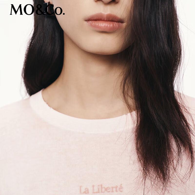 MO&Co. Women's Distressed Loose Knit Sweater MBE3SWT009