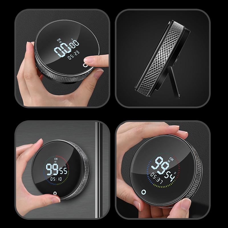 Round Magnetic Timer Kitchen Rotary Timer Back Bracket Design Stopwatch Clock Cooking Shower Study Remind Clock Home Accessory