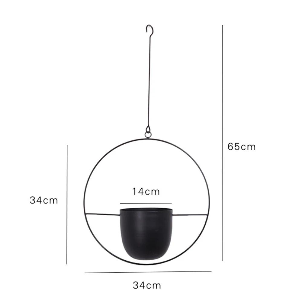 

2026 New 10 Type Metal Hanging Flower Pot Nordic Chain Hanging Planter Basket Flower Vase for Home Garden Balcony Decoration