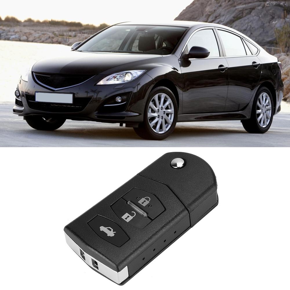 3 Button Car Remote Folding Flip Key Fob Case Blade Cover Shell Fit for MAZDA 2 3 5 6 RX8 MX5