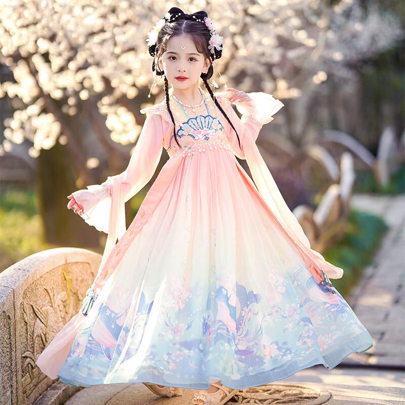 Bamino Girls' Summer Hanfu Princess Dress