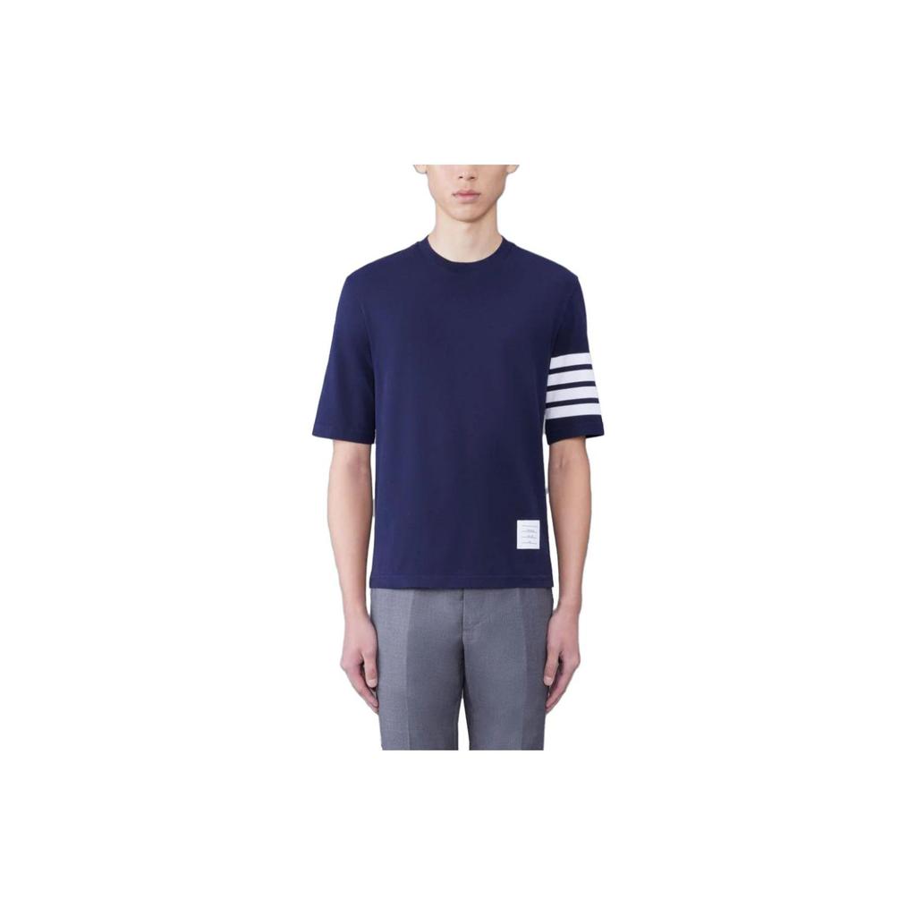 THOM BROWNE 4 Bar Stripe 2003 Print T Shirt MJS168B-07862-415