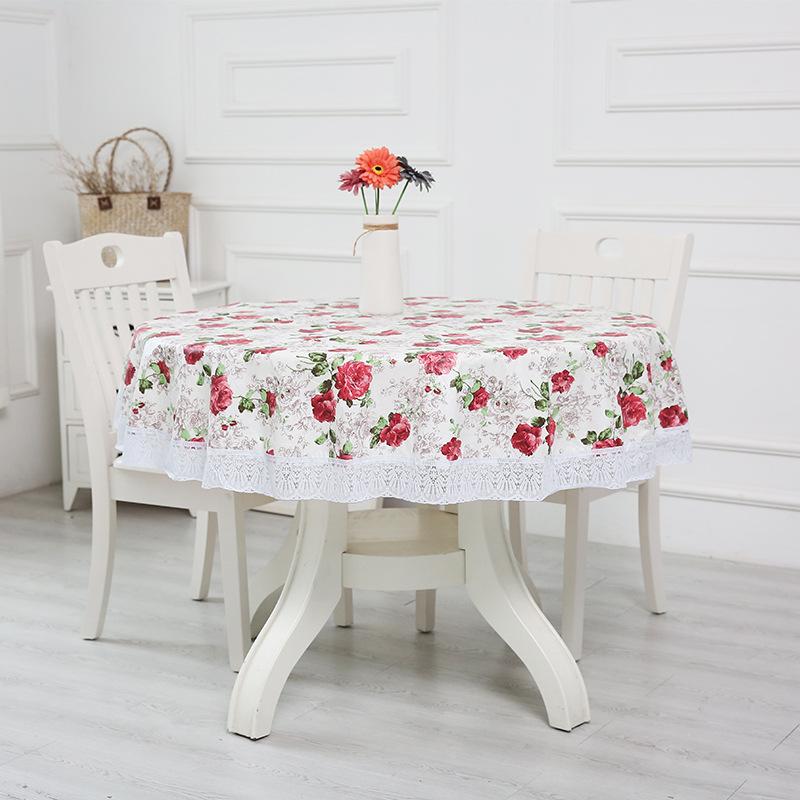 Pvc Waterproof Table Cloth Round Tablecloth Nappe Table Cover Party Wedding Table Cloth For Home Kitchen Tablecloth Mantel