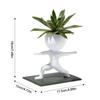 Succulent Plant Pots Weightlifting Running Yoga Human Shaped Succulent Pot Resin Creative Decorative Plant Pot for Mantel Table Bathroom
