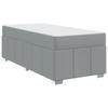 Bed Frame with Mattress Light Grey 100 x 200 cm Fabric