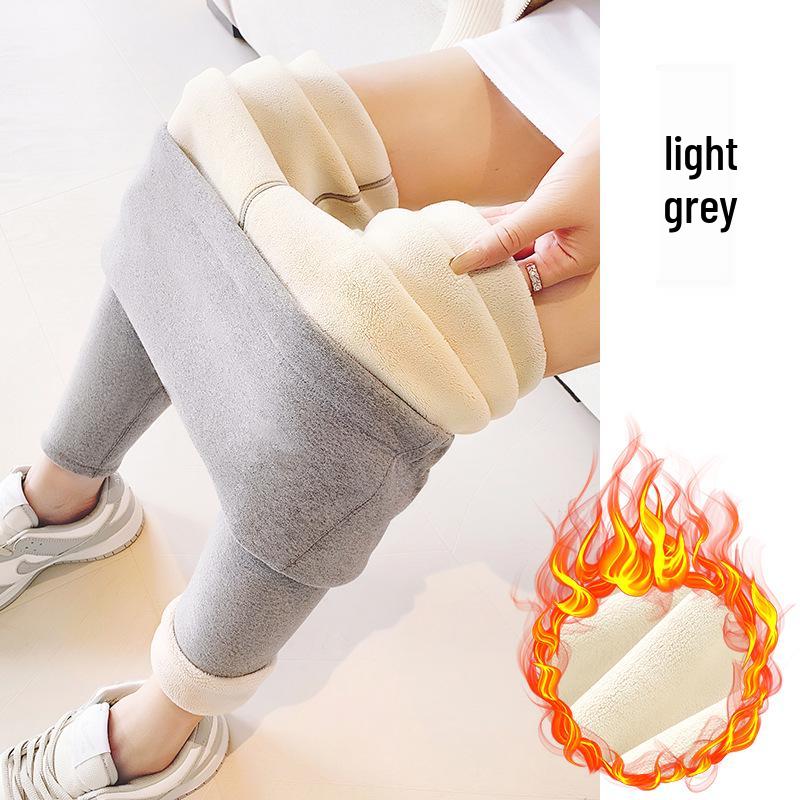 

New Winter Maternity Pants: Warm Lamb Wool, Plus Velvet Cotton, Thick Layered Versatile Outerwear 2XL светло-серый
