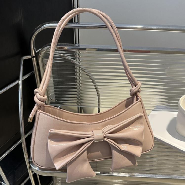 Women's Pu Leather Shoulder Bags Hoboes Handbags Purses with Adjustable Strap Small Crossbody Bag Bowknot Hoboes Bags