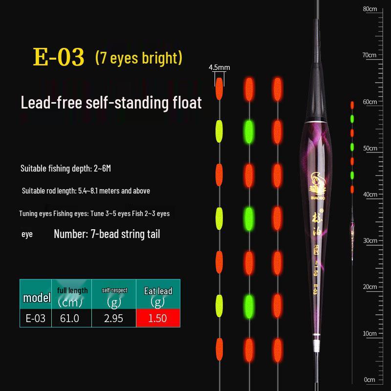 Lead-Free Luminous Dual-Use Electronic Fishing Float for Day/Night - Ideal for Carp and Crucian Carp Fishing