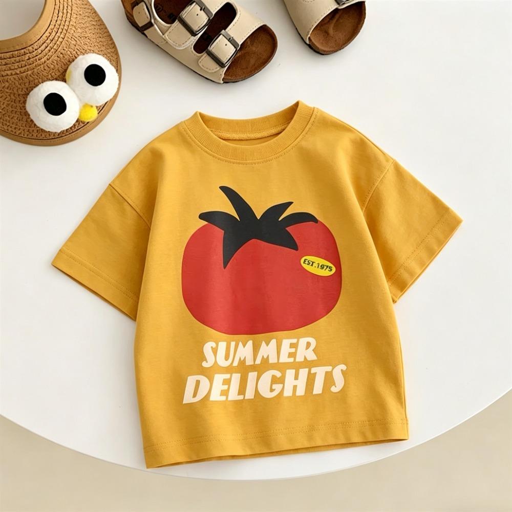 

Summer Clothes Cartoon Printed Tops 1-7Years Old Child Round Neck Base Shirt Clothing Kids Lovely Fashion T Shirt 110