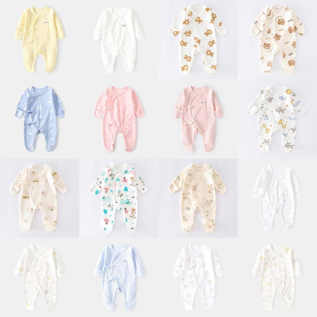 Apple Bear Cloud Print Baby Cotton Romper Suit For Newborns And Infants