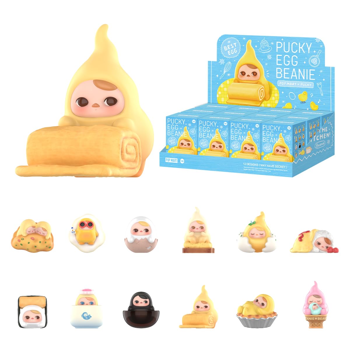 

POP MART PUCKY Серия Egg Beanie Коробка Pop Mart Gachapon Blind Box Пластик Премиум ПВХ Мягкий Оригинальные Подарки на День Рождения [В Ассортименте 12] Фигурки, Модели,