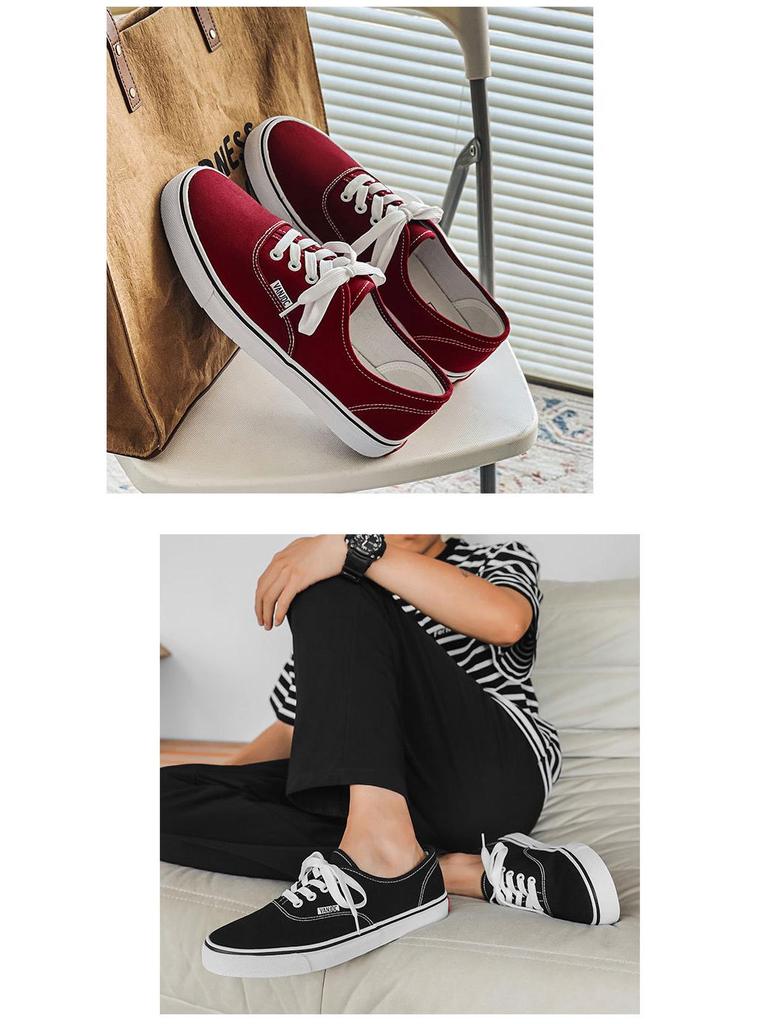 Korean Style Casual Canvas Skate Shoes 2025 - Unisex Winter White Sneakers for Students