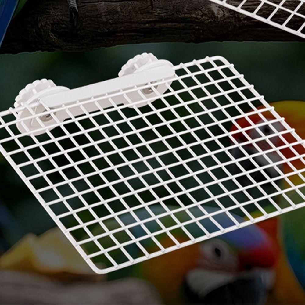 Wear Resistant Parrot Metal Mesh Platform Bite Resistant Steel Bird Station Board Stable Parrot Perches Stand for Bird Cage
