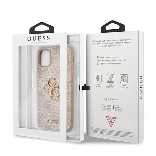 Guess Guhcn614Gmgpi Iphone 11 6,1/ Xr Różowy/Pink Hardcase 4G Big Metal Logo