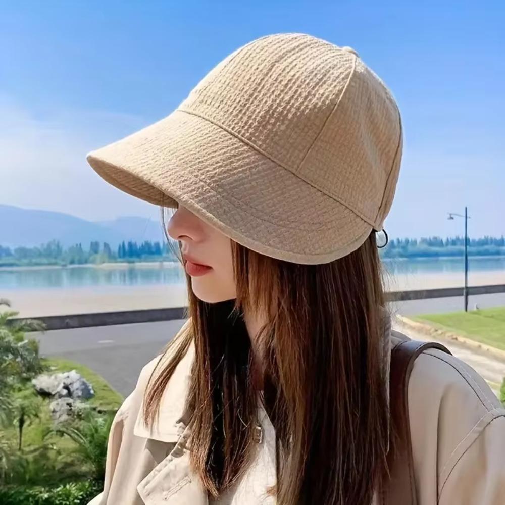 Solid Color Bucket Hat for Women UV Protection Outdoor Sports Hat Casual Sun Hat Gift Rapala Sun Protection Face Kastking