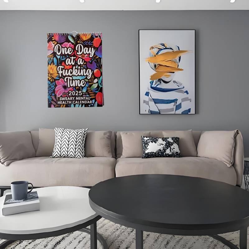 2025 Mental Health Calendar 12 Months Spiral Wall Calendar Living Room Decor