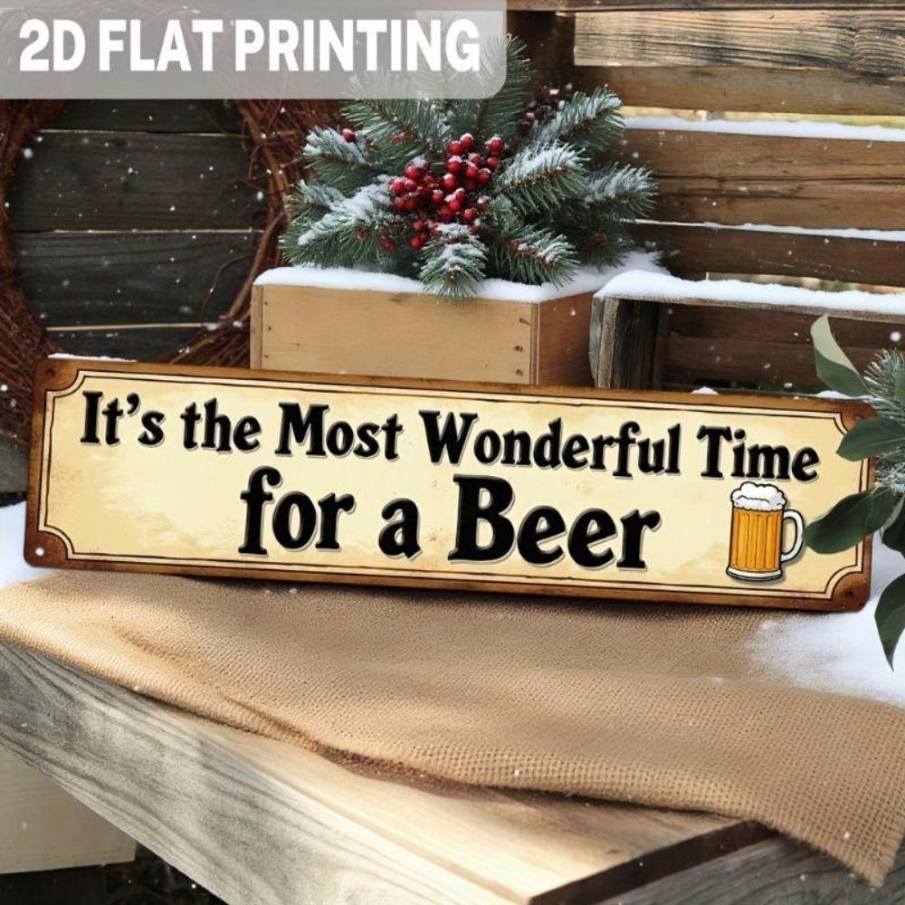 Retro Metal Wall Art for Home Office Beer Bar Decor