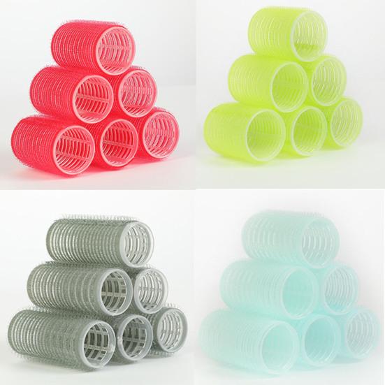 10Pcs Hair Roller Self-adhesive Bouncy Heatless Grip Hair DIY Styling Hair Curler Tool Self Roller Hair Salon