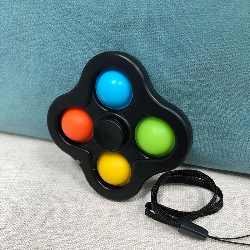 Toys Push Bubble Fidget Spinner ADHD Anxiety Stress Relief Birthday Party Favors Gifts for Classroom Prize Kids Boys Girls