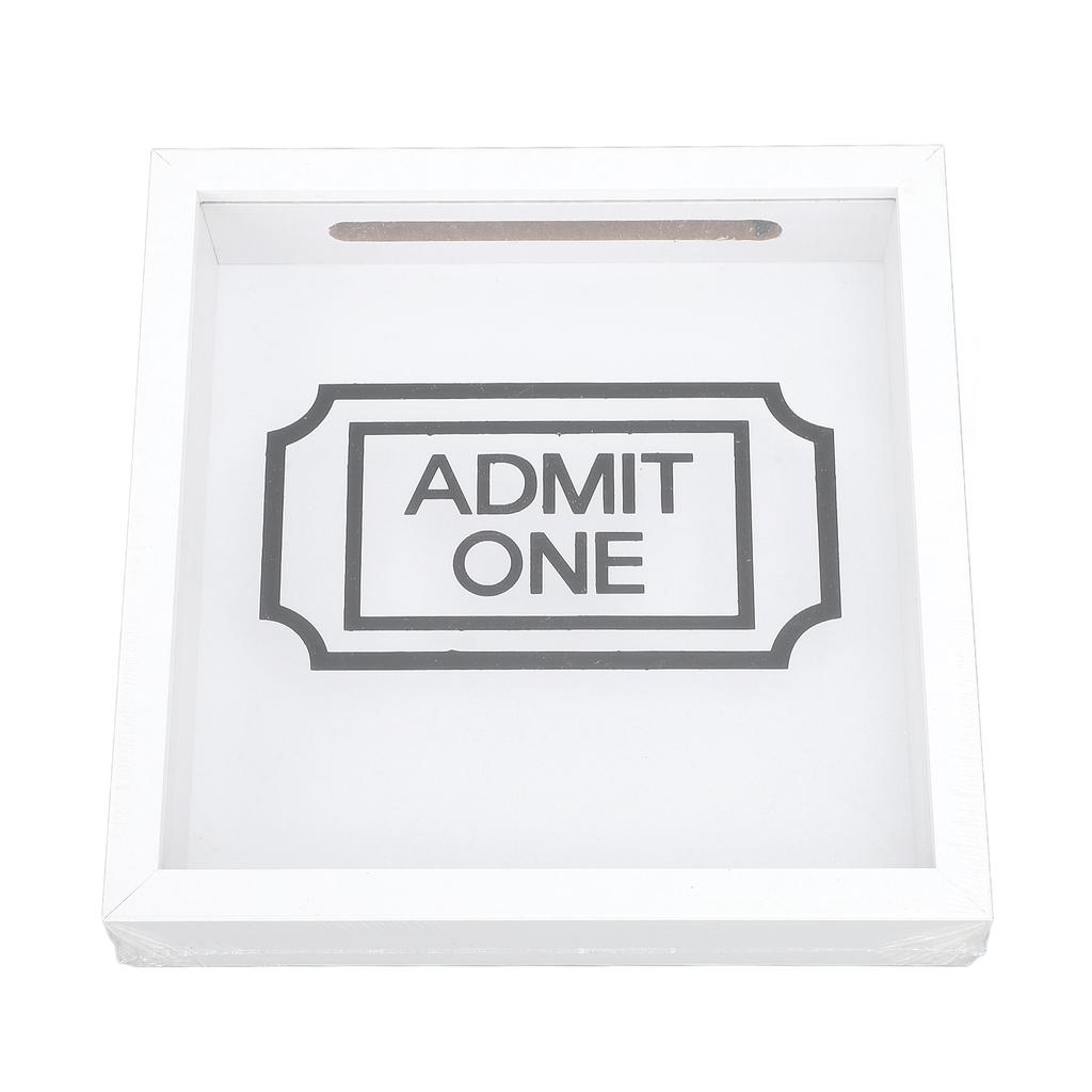 Boîte à souvenirs avec fente Cadre photo Boîte de rangement pour souvenirs pour carte postale Billet de concert Billet de cinéma Blanc