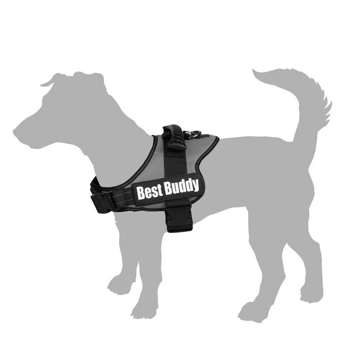 Harnais réglable pour chien Pluto vert camouflage jungle L