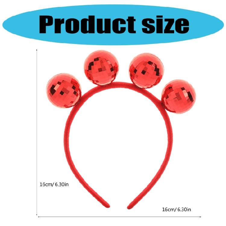 Glitzerndes Discokugel-Haarband, Disco-Haarband, Vintage-Disco-Outfits der 70er Jahre, glänzende Haaraccessoires für Kinder, Geschenkidee