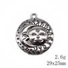 Sun Charm Moon Star Pendant Alloy Charms For Celestial Space Theme DIY Bracelet Necklace Jewelry Making Supplies For