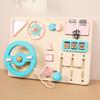 Wooden Busy Board Car Steering Wheel Toy For Early Childhood Learning And Developing Fine Motor Skills