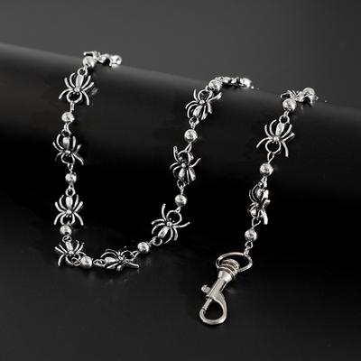 Vintage Personalized Goth Punk Spider Waist Chain For Men Punk Jeans Pants Chain Hip Hop Dancers Pants Decoration Chain Gifts