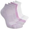 Skechers 5pk Unisex 1/2 Terry Qtr Crew, Unisex Purple Socks