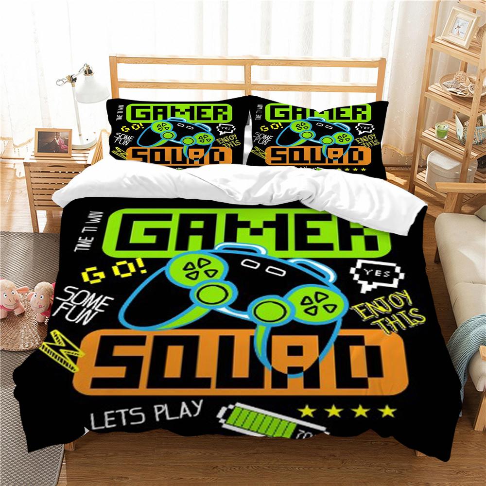Bed Cover Comforter Bedding Set Pillowcase Gamepad 3D Printing Adults Bedclothes 2/3pcs Microfiber